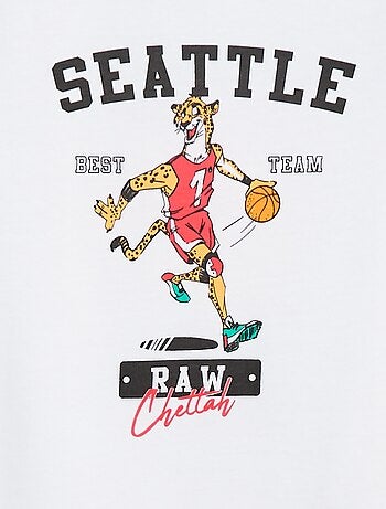 T-shirt met print en korte mouwen