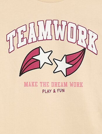 T-shirt met print en lange mouw