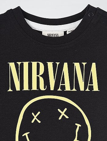 T-shirt met print 'Nirvana'