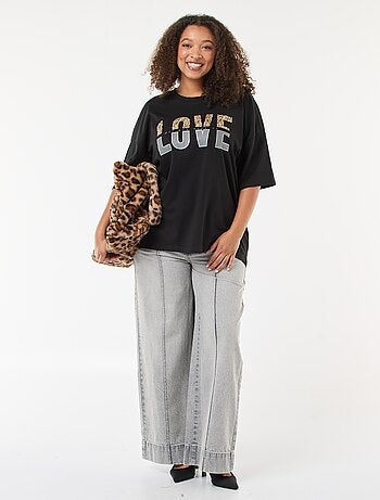 T-shirt met print 'Only Carmakoma'