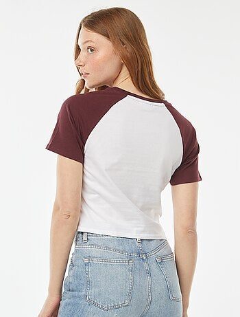 T-shirt met raglanmouwen 'Stitch'