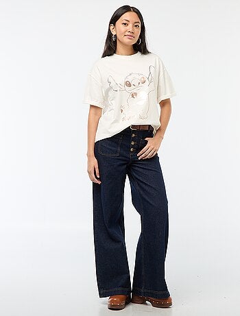 T-shirt met 'Stitch'-print