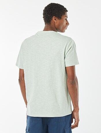 T-shirt met tuniekhals en korte mouw