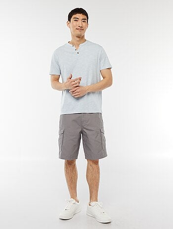 T-shirt met tuniekhals en korte mouw