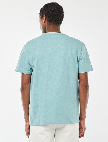 T-shirt met tuniekhals en korte mouw