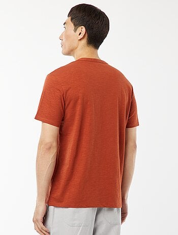 T-shirt met tuniekhals en korte mouw