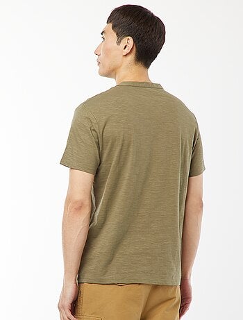 T-shirt met tuniekhals en korte mouw