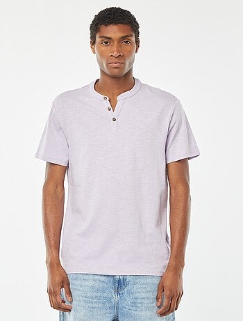 T-shirt met tuniekhals en korte mouw