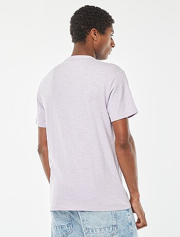 T-shirt met tuniekhals en korte mouw