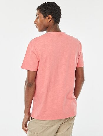 T-shirt met tuniekhals en korte mouw