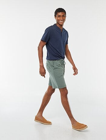 T-shirt met tuniekhals en korte mouw