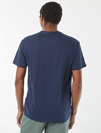 T-shirt met tuniekhals en korte mouw