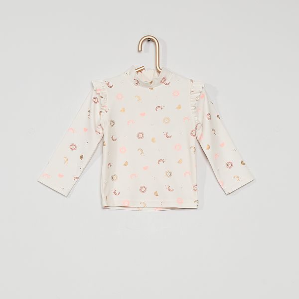 T Shirt Met Uv Bescherming Bebe Fille Wit Kiabi 8 00