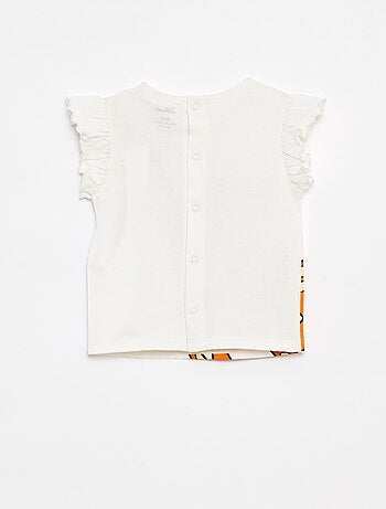 T-shirt met volantmouwen 'Disney'