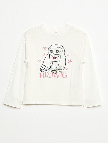 T-shirt van effen katoenjersey met print 'Harry Potter'