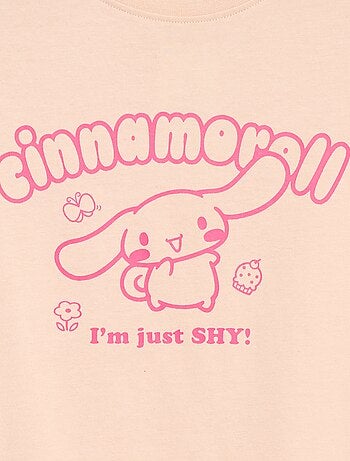 T-shirt van katoenen jerseystof 'Kuromi' 'Hello Kitty & Friends'