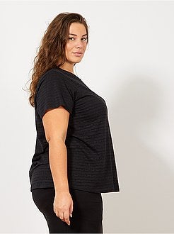 T-shirt van opengewerkt tricot - Kiabi