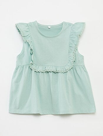 T-shirt zonder mouwen met ruches - So Easy