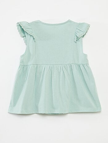 T-shirt zonder mouwen met ruches - So Easy