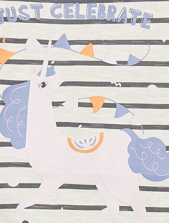 T-shirtjurk met eenhoornprint