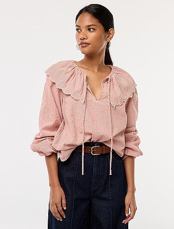 Top met grote peterpankraag