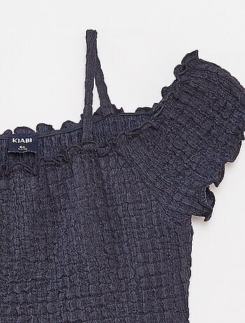 Top met wafeltextuur