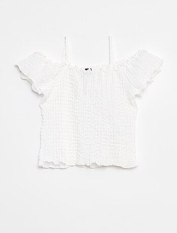 Top met wafeltextuur