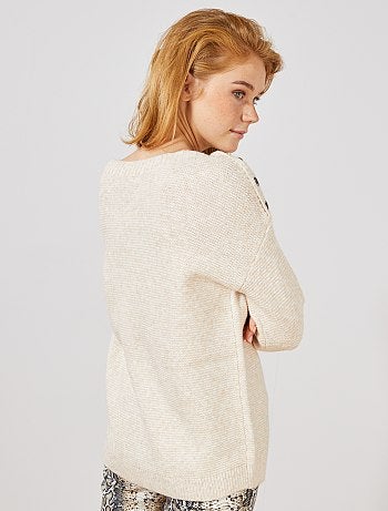 Tricot trui met boothals - Kiabi