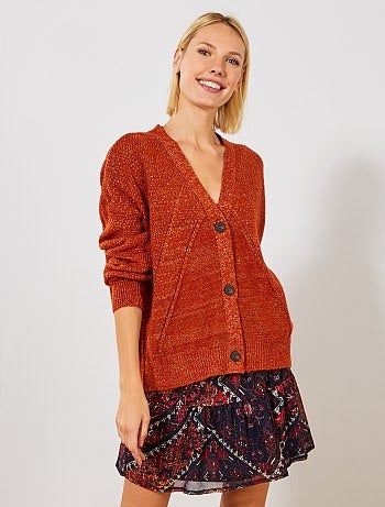Tricot vest met metaalgaren - Kiabi