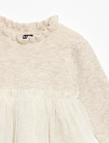 Trui jurk met tule rok