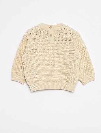 Trui met geborduurde peertjes