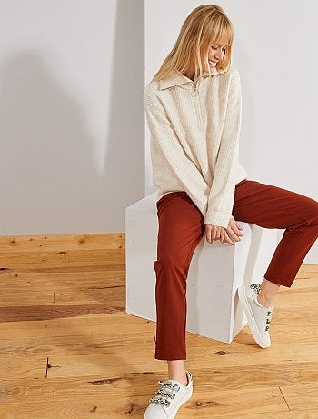 Damesmode maat 34-48 - Trui met schipperskraag - Kiabi