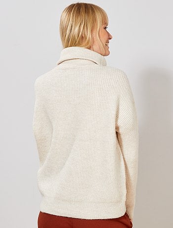 Damesmode maat 34-48 - Trui met schipperskraag - Kiabi