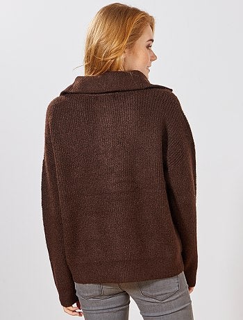 Damesmode maat 34-48 - Trui met schipperskraag - Kiabi