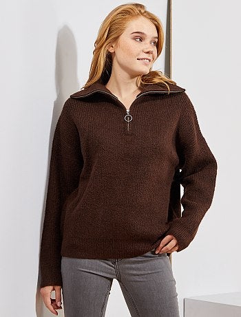 Damesmode maat 34-48 - Trui met schipperskraag - Kiabi