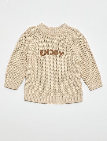 Trui van katoen in parelbreisel