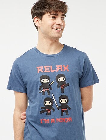 Tweedelige korte pyjama met ninjaprint