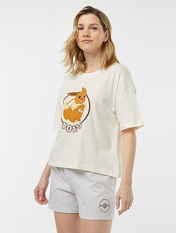 Tweedelige pyjama | T-shirt + short 'Eevee'