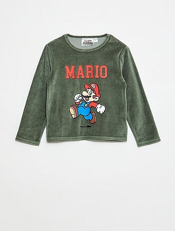 Tweedelige pyjama van velours 'Mario'