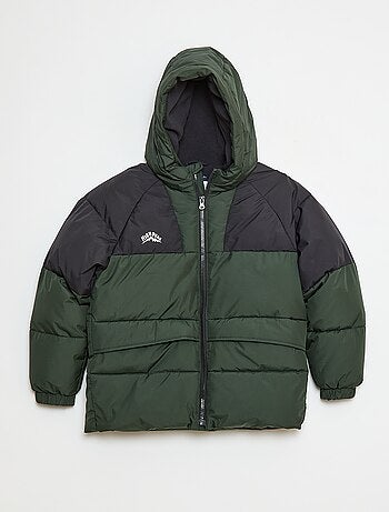 Tweekleurig, gewatteerd donsjack