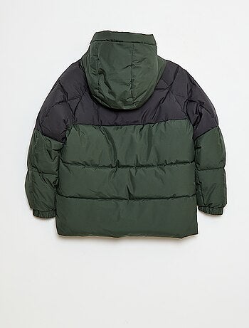 Tweekleurig, gewatteerd donsjack