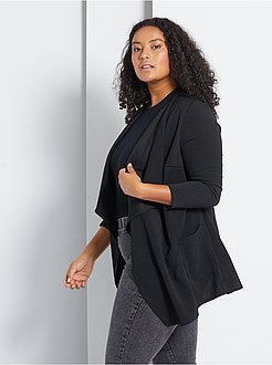 Vest in blazerstijl met panden van crêpetricot - Kiabi