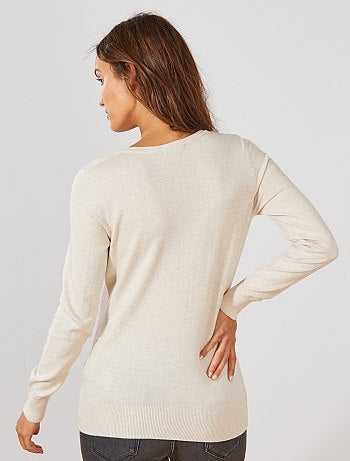 Vest met knopen van fijn tricot - Kiabi