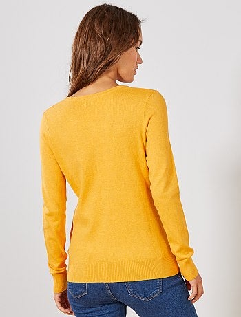 Vest met knopen van fijn tricot - Kiabi