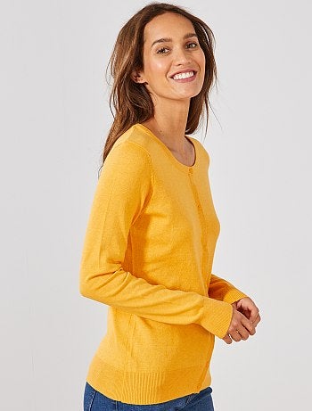 Vest met knopen van fijn tricot - Kiabi