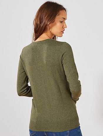 Vest met knopen van fijn tricot - Kiabi