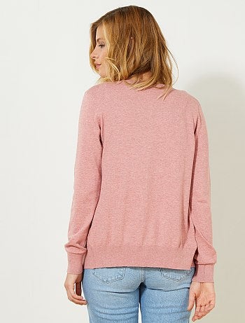 Vest met knopen van fijn tricot - Kiabi