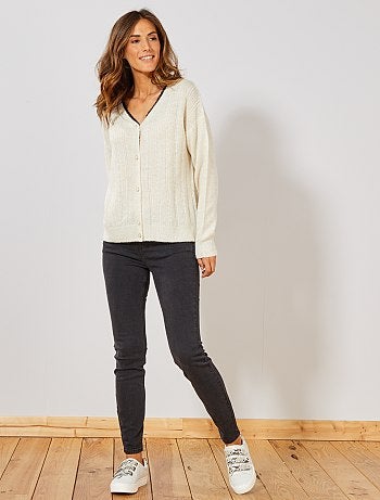 Vest van glanstricot - Kiabi