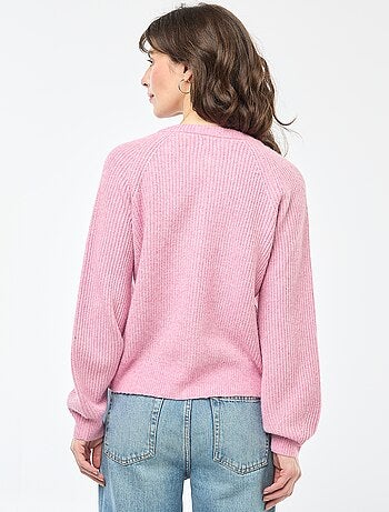 Vest van grof gebreid tricot