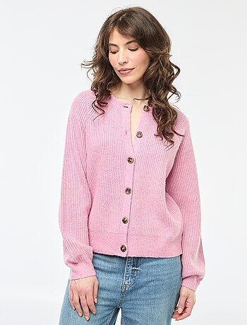 Vest van grof gebreid tricot